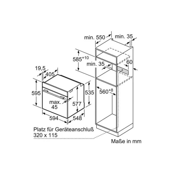 Lò nướng âm tủ Bosch HBG7341B1B