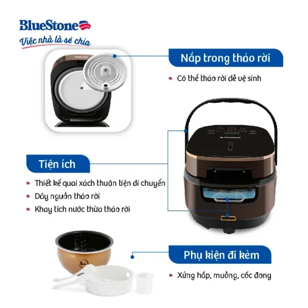 Nồi cơm điện tử BlueStone 1.5 lít RCB-5949