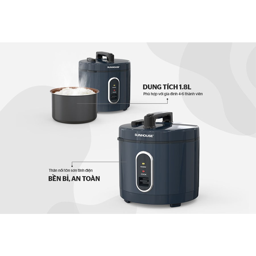 Nồi cơm điện Sunhouse 1.8 lít SHD8632