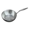 Chảo Inox sâu lòng đáy liền Tri-Ply Kaiyo KIW24 size 24cm không nắp