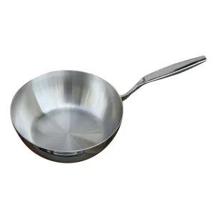 Chảo Inox sâu lòng đáy liền Tri-Ply Kaiyo KIW24 size 24cm không nắp