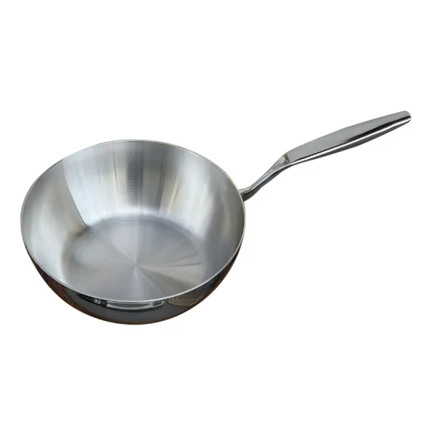 Chảo Inox sâu lòng đáy liền Tri-Ply Kaiyo KIW24 size 24cm không nắp
