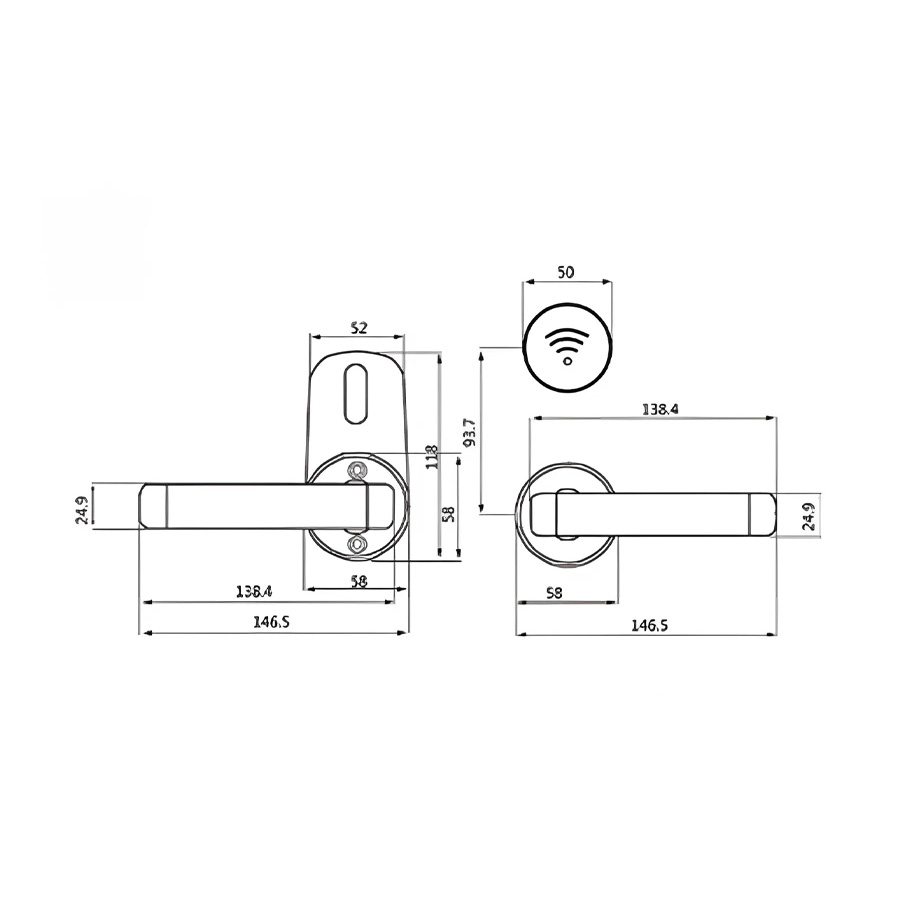 Khóa điện tử Hyundai khách sạn HY-HL03