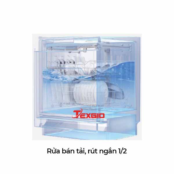 Máy rửa chén bát có sấy khí nóng Texgio H595DT08S