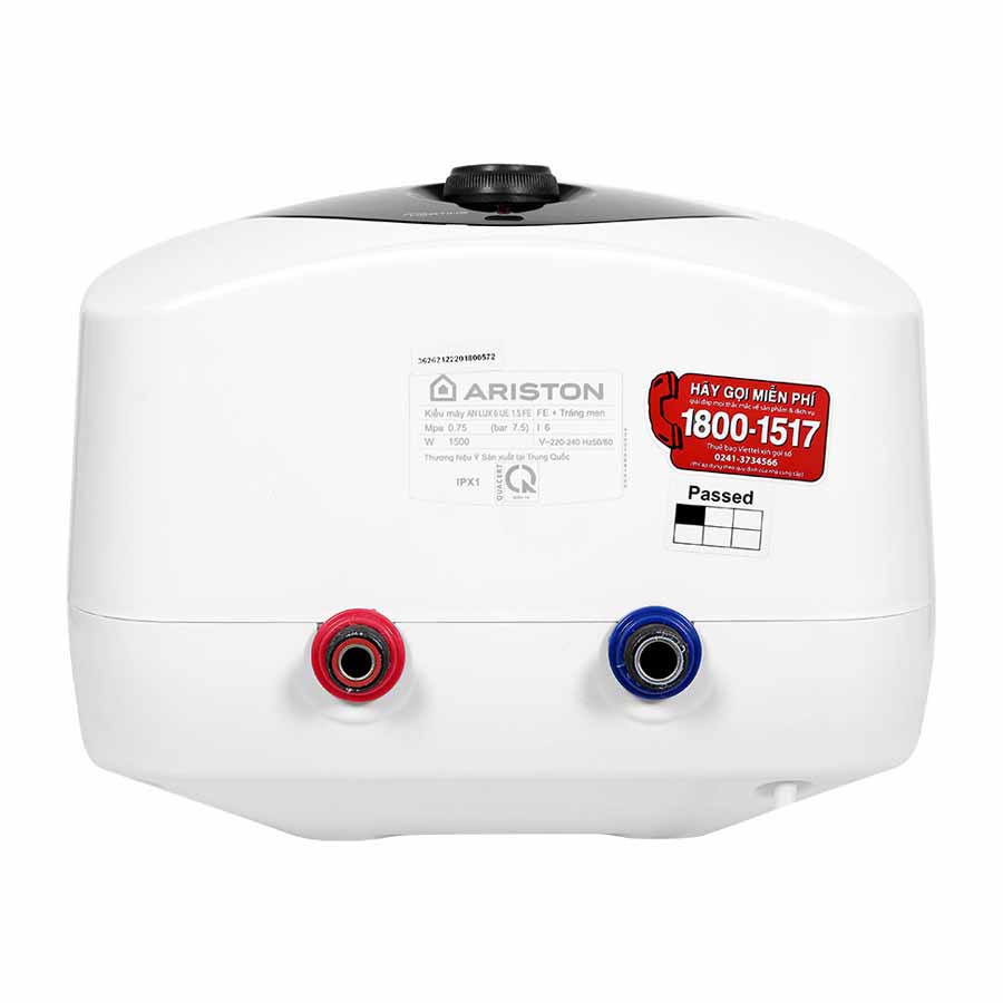 Bình nóng lạnh Ariston AN LUX 6 UE 1.5 FE 6 lít lắp trong tủ bếp phía trên