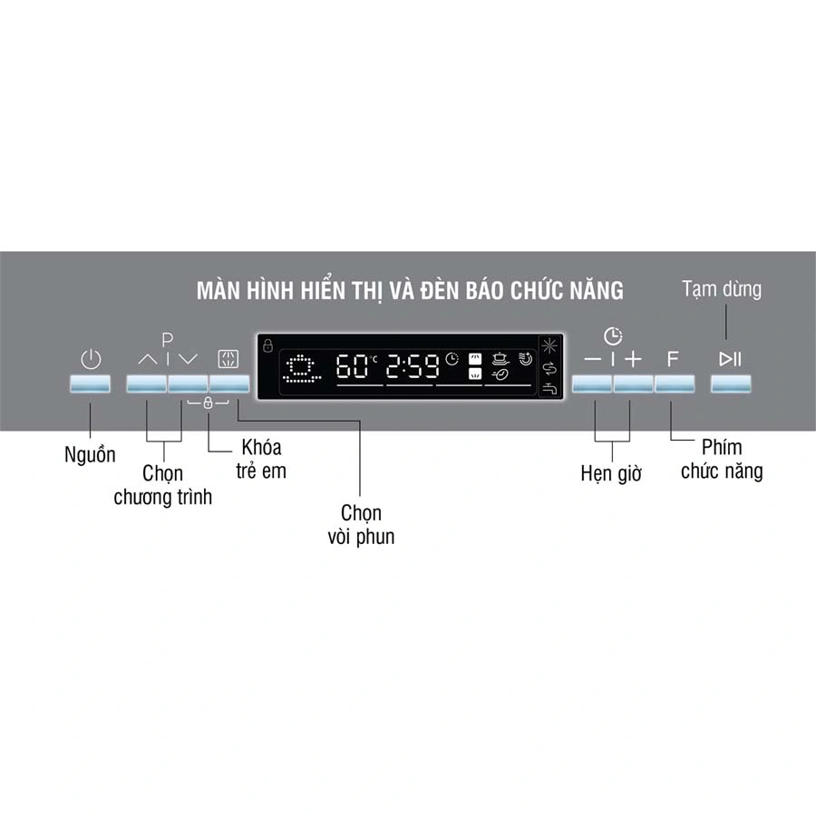 Máy rửa bát Kocher KDEU 8835BL