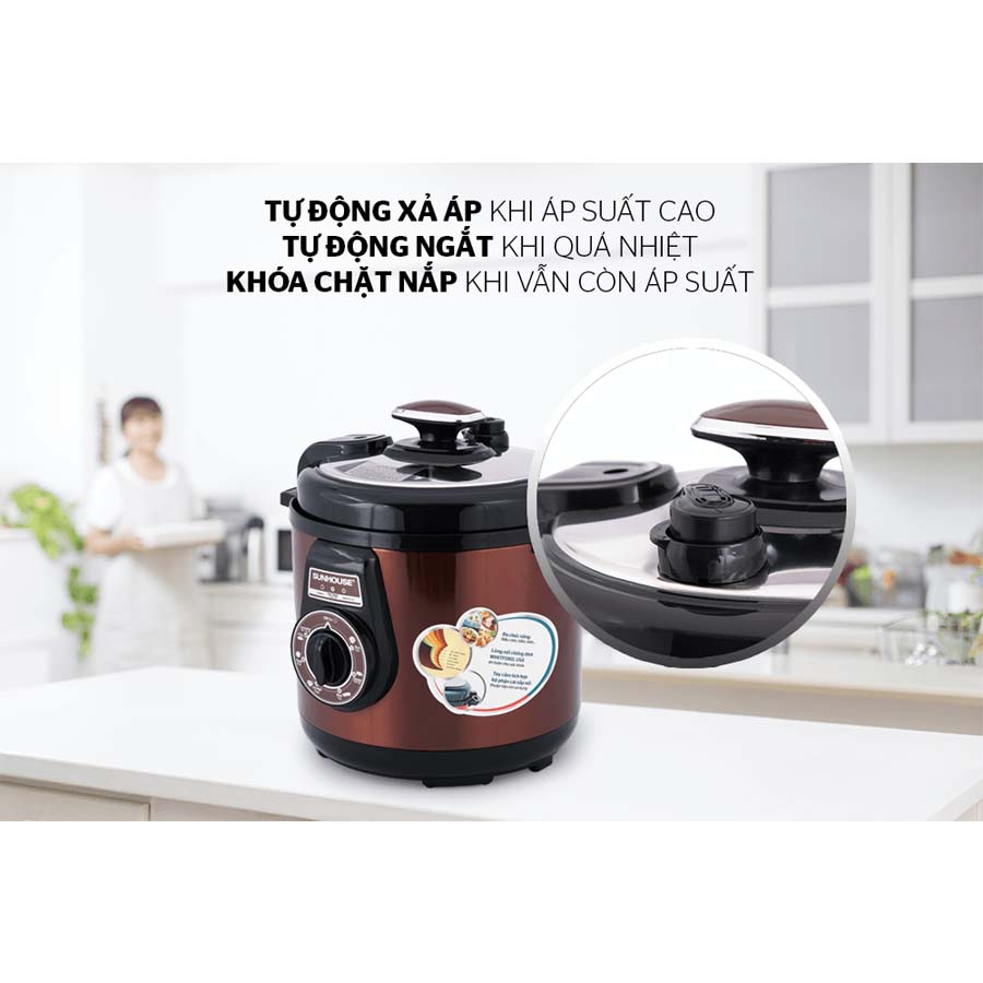 Nồi áp suất điện đa năng Sunhouse 6 lít SHD1562
