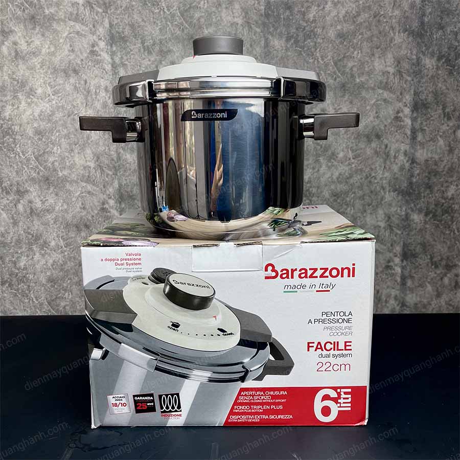Ảnh thực tế Nồi áp suất BARAZZONI Facile Dual System CM22 6 L