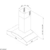 Máy hút mùi áp tường Malloca MC 9018HS