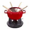 Bộ nồi ăn lẩu Staub fondue màu đỏ cherry 18cm