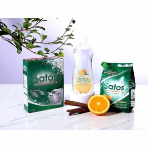 Combo bột 1.5kg + Muối 1.5kg + Bóng 500 Satos