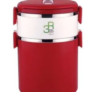 Camen đựng cơm La gourmet® Millennium PAC2GO  2 ngăn 2.5L (đỏ/trắng)