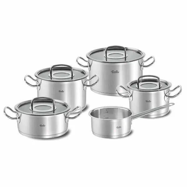 Bộ nồi inox cao cấp Fissler Original Profi 5 món (nắp kính)