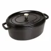 Nồi gang oval Staub màu đen 37cm – 8L