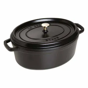 Nồi gang oval Staub màu đen 37cm – 8L