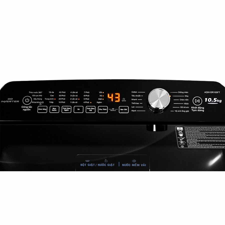 Máy giặt Aqua Inverter 10.5 kg AQW-DR105GT(BK)