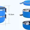 Hộp đựng cơm giữ nhiệt 3 tầng SmartCook SM6808 màu xanh dương