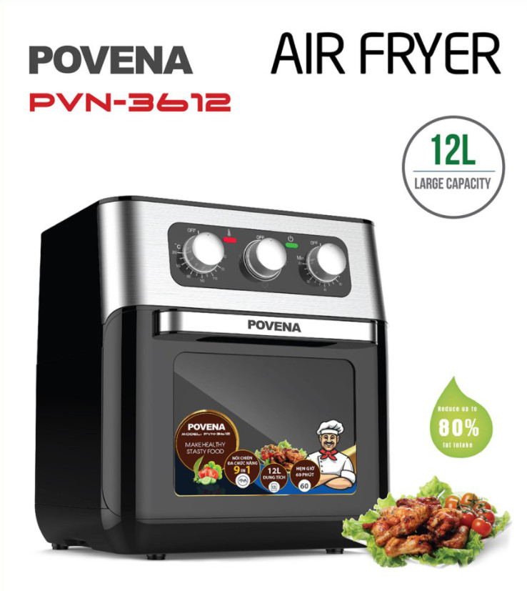Nồi chiên không dầu Povena PVN-3612