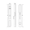 Khóa điện tử Hyundai cửa nhôm HY-SLS005F Black