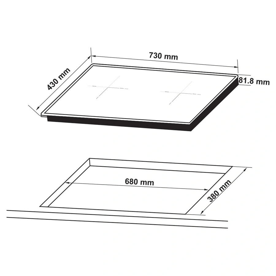 Bếp từ đôi Hafele HC-I73244B (536.61.717) – BST series 7