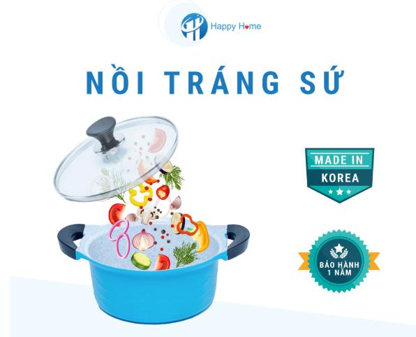 Nồi cote tráng sứ size 20cm – Happy Home Pro