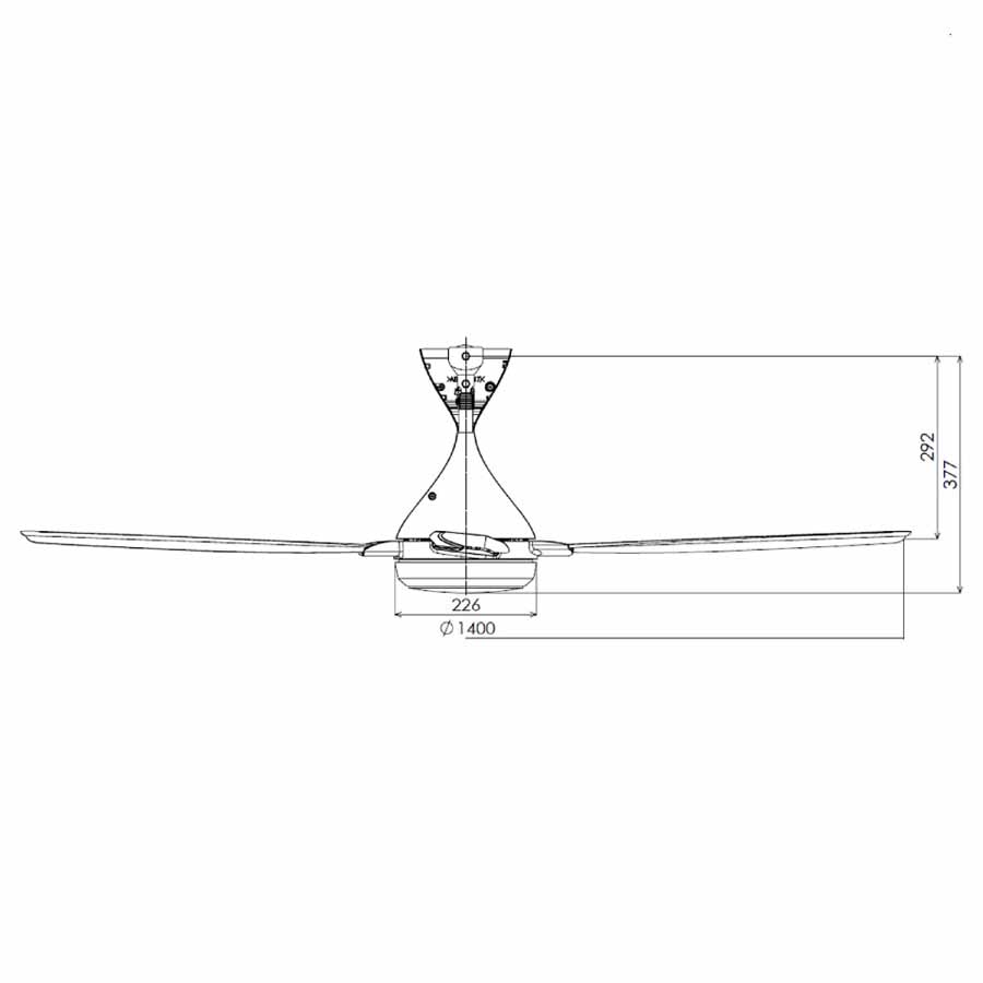 Quạt trần KDK K14TE-WT