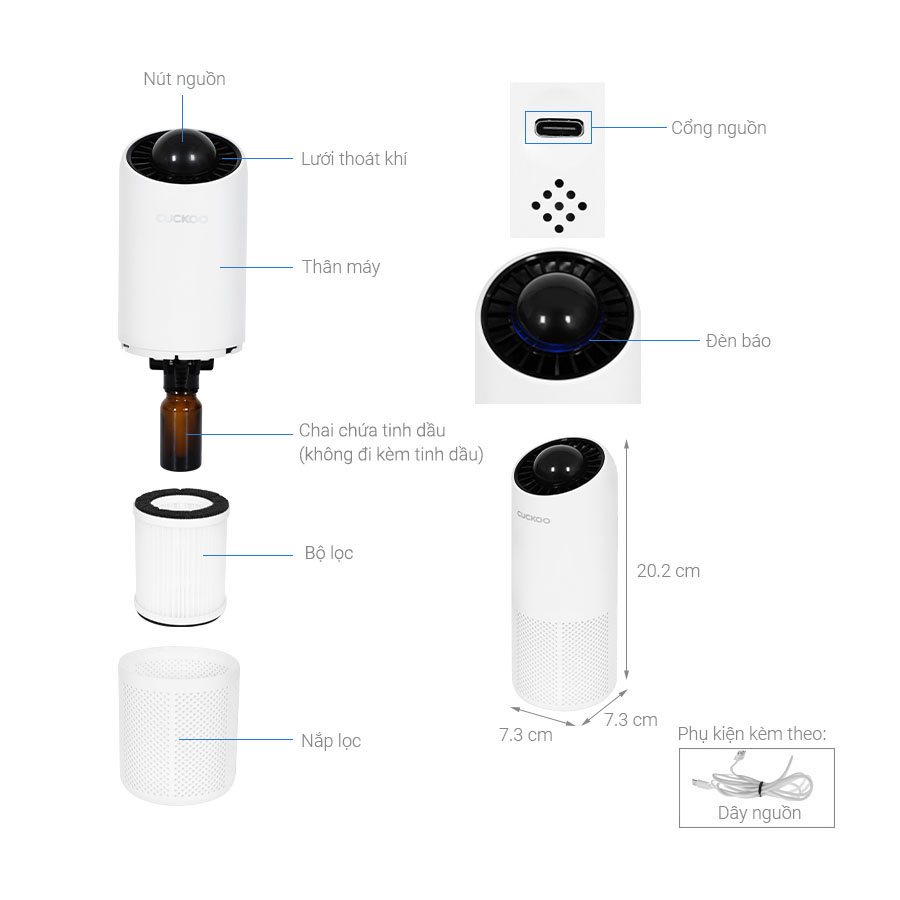 Máy lọc không khí Cuckoo CAC-AG0110FW/WHCKV