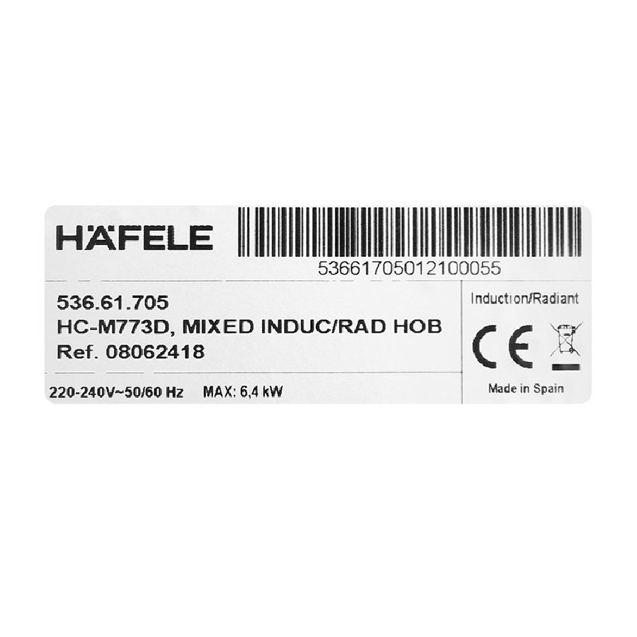 Bếp từ hồng ngoại 3 vùng nấu Hafele HC-M773D 536.61.705