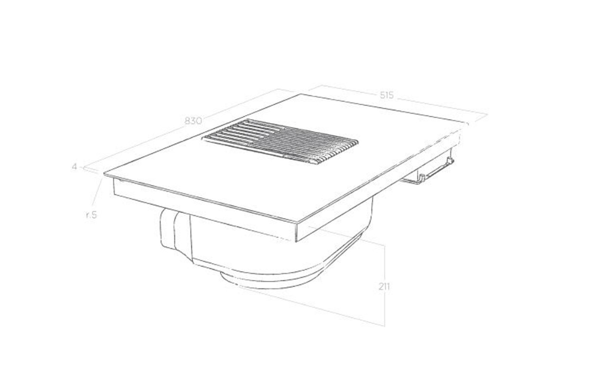 Bếp từ kết hợp hút mùi Elica NIKOLATESLA LIBRA WH/A/83-PRF0147775