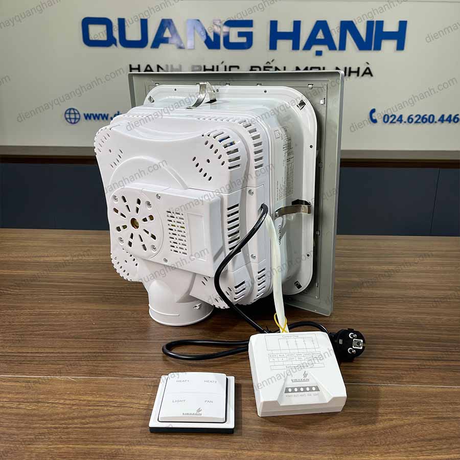 Ảnh thực tế Đèn sưởi nhà tắm Heizen HE4BR 4 bóng âm trần có điều khiển