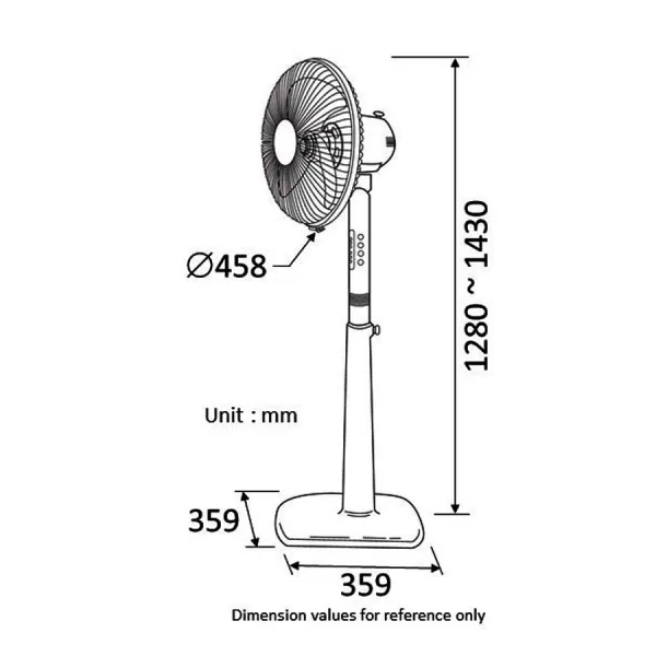 Quạt đứng KDK M40K có điều khiển từ xa