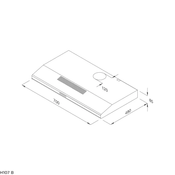 Máy hút khử mùi classic Malloca H107B