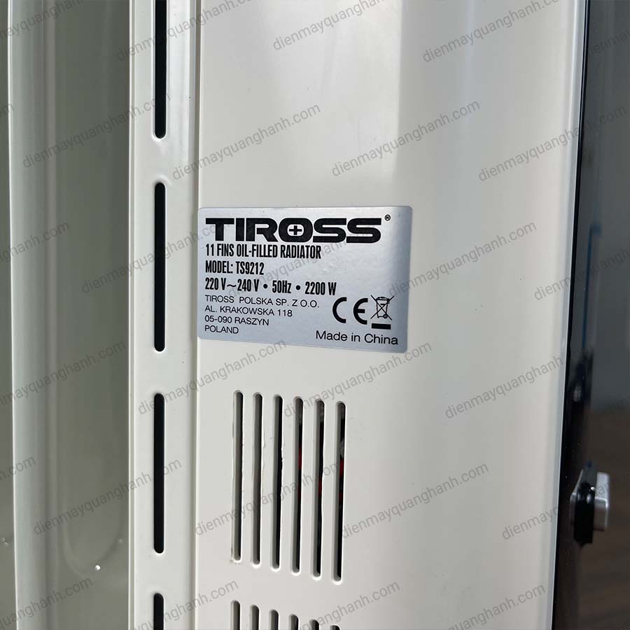 Ảnh thực tế Máy sưởi dầu 11 Thanh Tiross TS9212