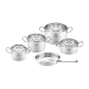 Bộ nồi Fissler Profi set 5 món vung kính kèm chảo Fissler Profi tổ ong size 24cm