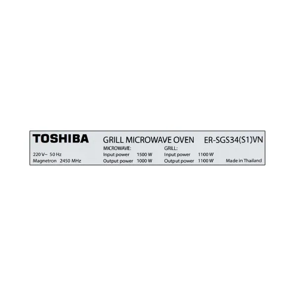 Lò vi sóng có nướng Toshiba ER-SGS34(S1)VN – 34 lít