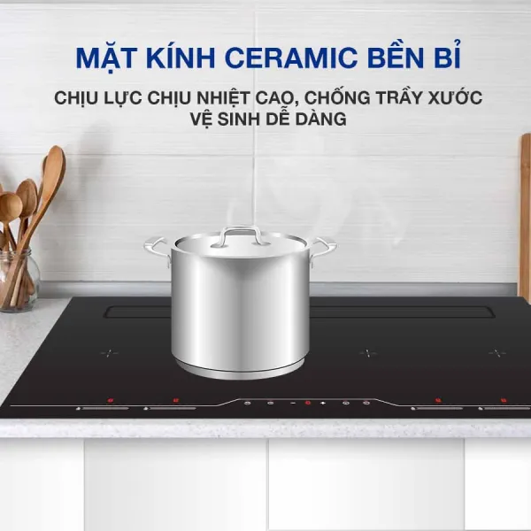 Bếp Từ Kết Hợp Máy Hút Mùi Malloca HIH-904 SLIM