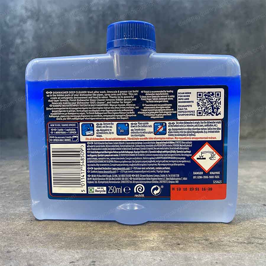 Ảnh thực tế Dung dịch vệ sinh máy rửa bát Finish 250ml
