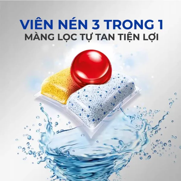 Viên rửa bát Finish Quantum 64 viên hương chanh
