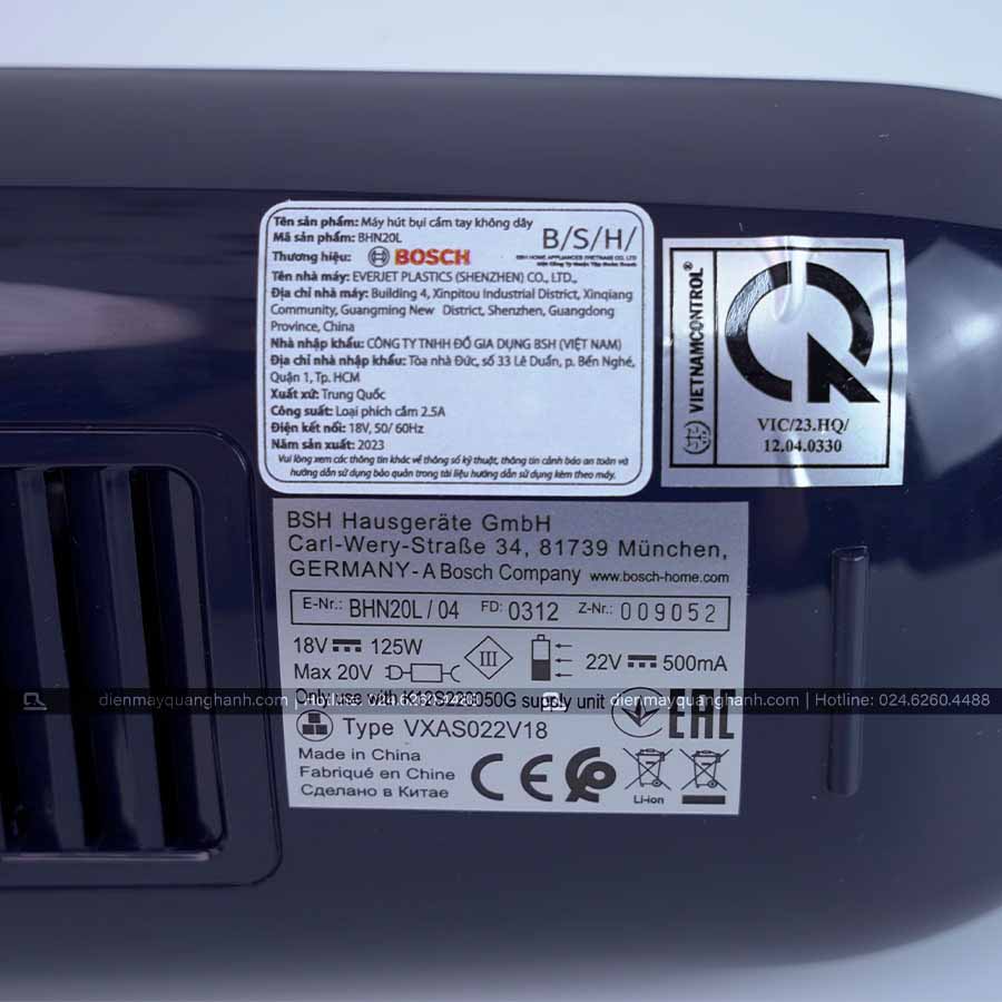 Ảnh thực tế Máy hút bụi không dây Bosch BHN20L