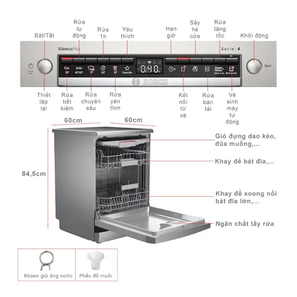Máy rửa bát độc lập Bosch SMS4EMC06E