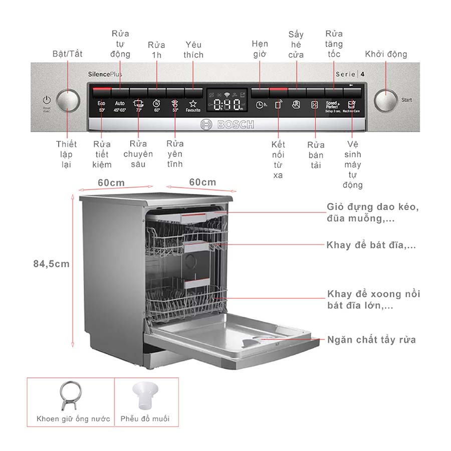 Máy rửa bát độc lập Bosch SMS4EMC06E