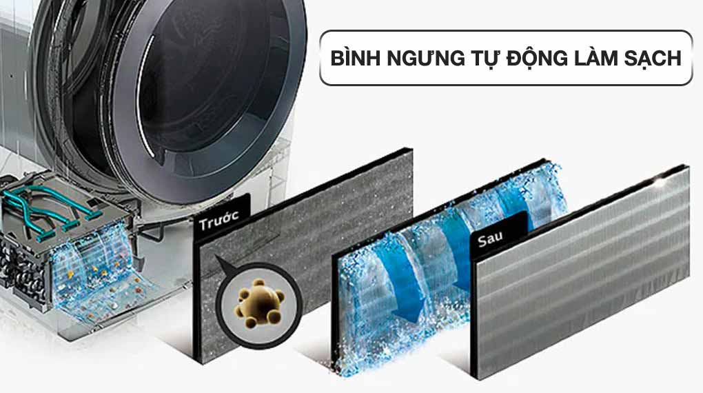 Tháp giặt sấy LG Inverter WT1410NHB