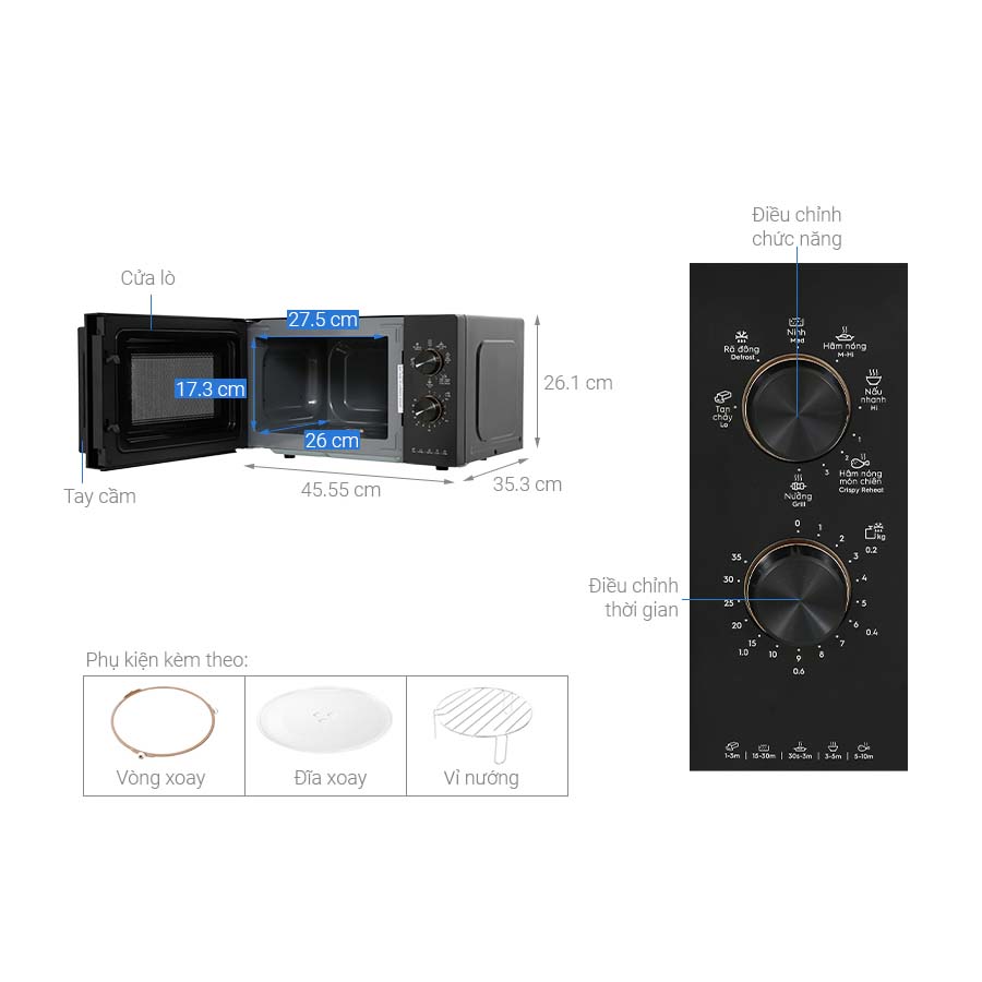Lò vi sóng có nướng Electrolux EMG20K22B
