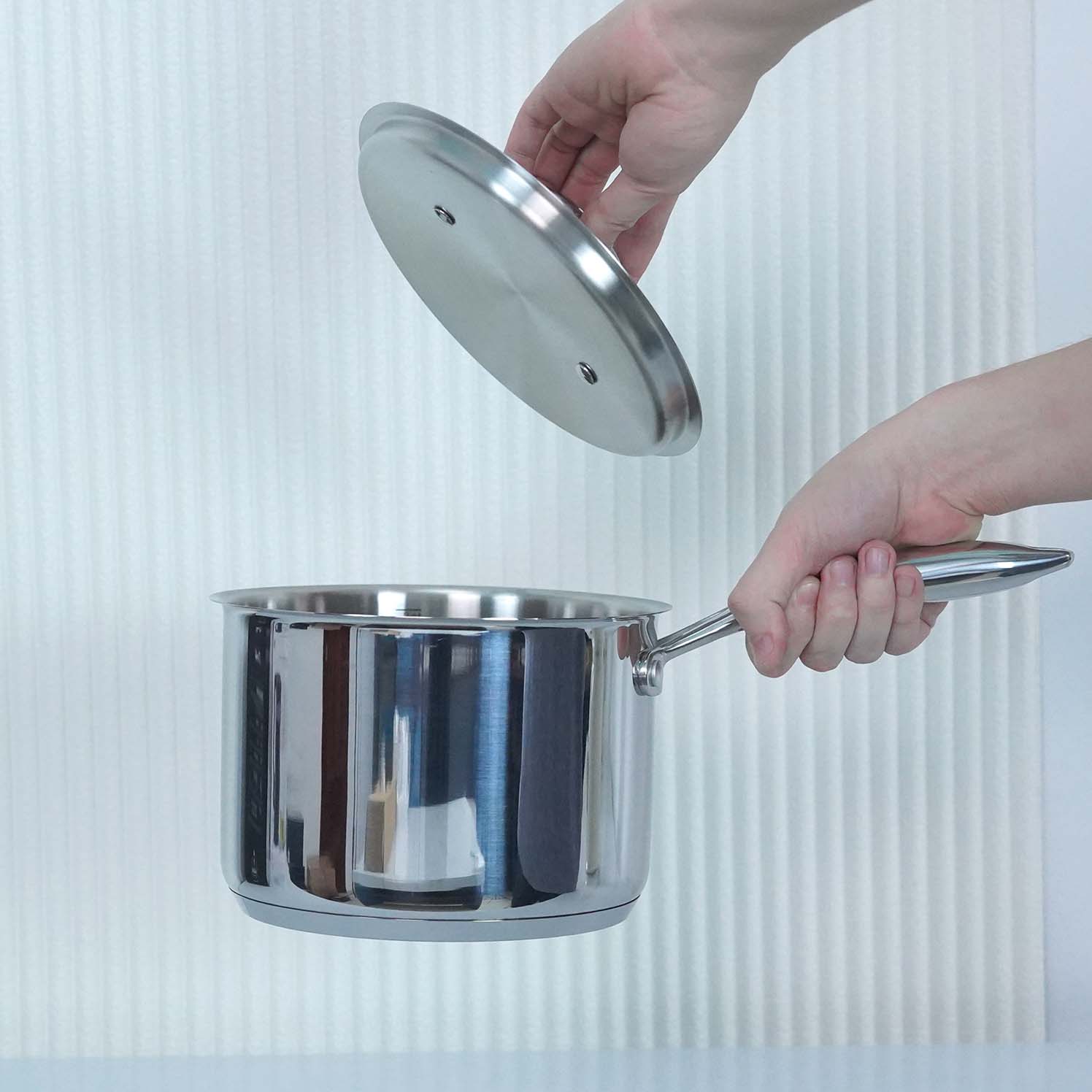 Ảnh thực tế Quánh Inox cao cấp Ciwete 18cm SS0203-D