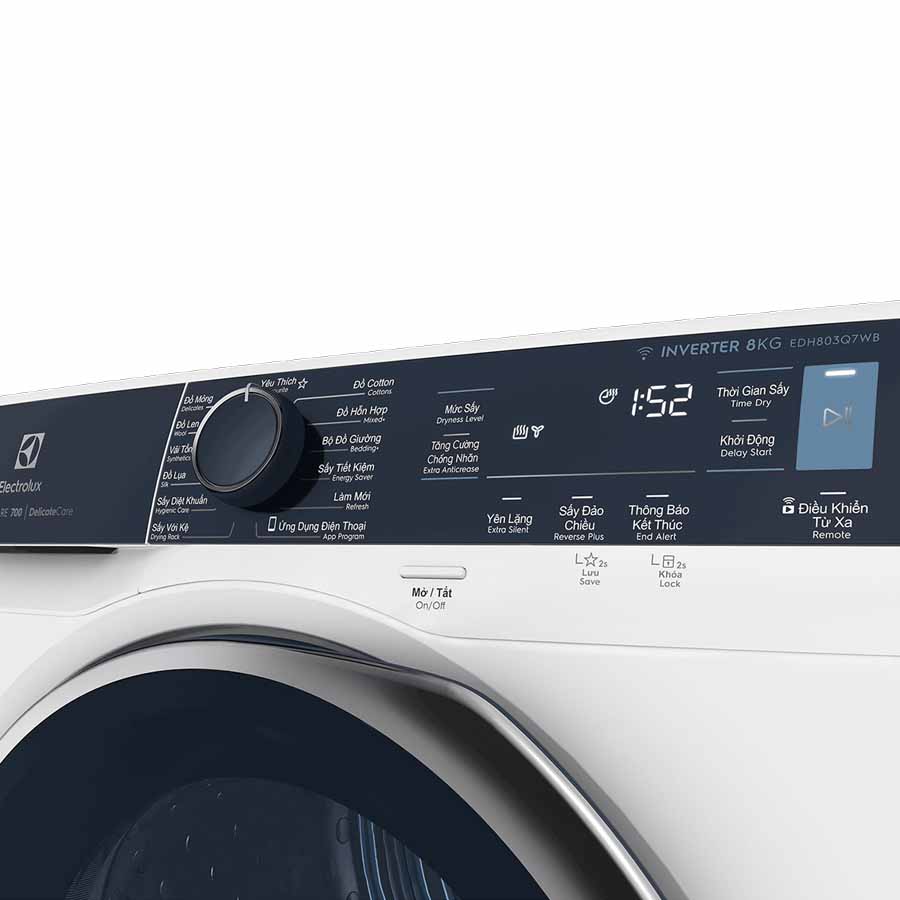 Máy sấy bơm nhiệt Electrolux 8 kg EDH803Q7WB