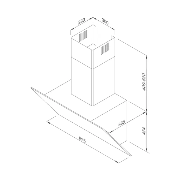 Máy hút mùi áp tường Malloca MC 7086HS