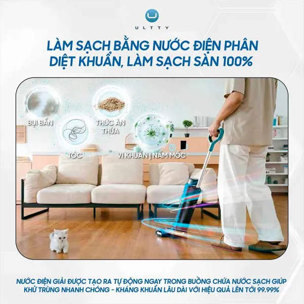 Máy lau nhà hút bụi thông minh U Ultty SCW18