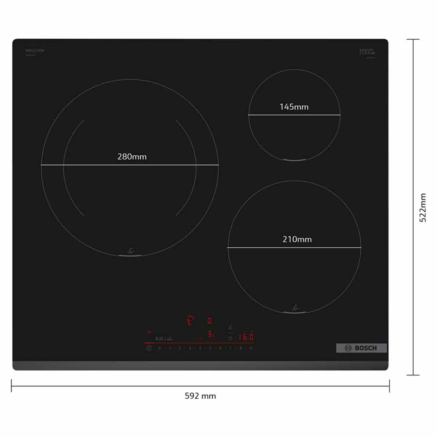 Bếp từ 3 vùng nấu Bosch PIJ631HC1E
