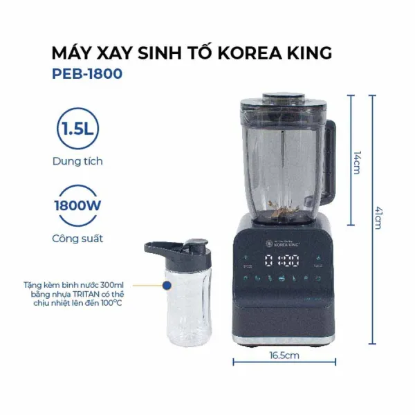 Máy xay sinh tố công nghiệp Korea King PEB-1800