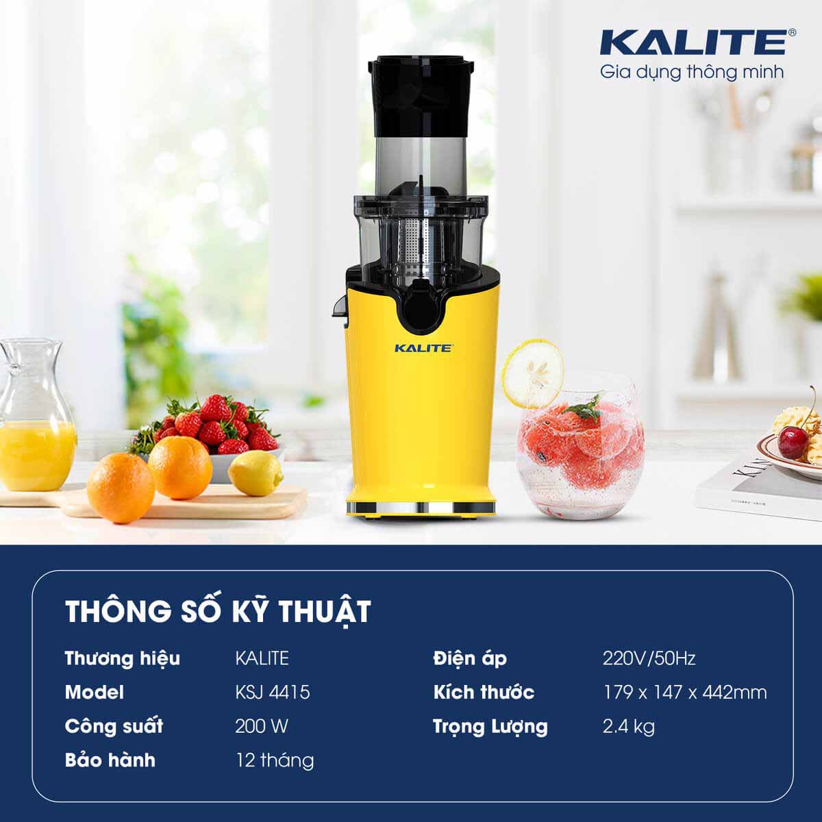 Máy ép chậm KALITE KSJ4415